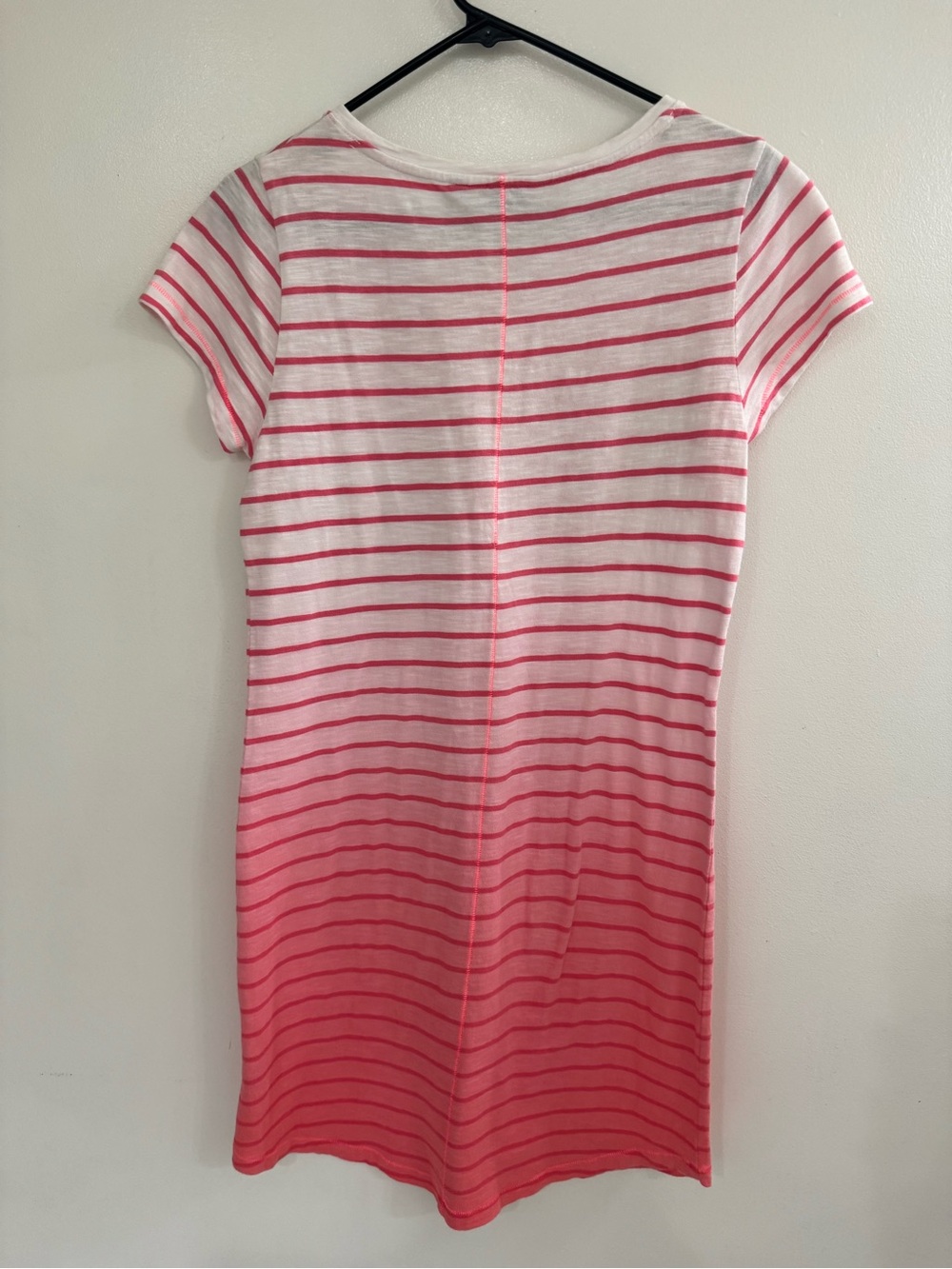 Vineyard Vines Cotton Mini T Shirt Dress Pink White Stripe Ombre Preppy XS - Picture 3 of 7